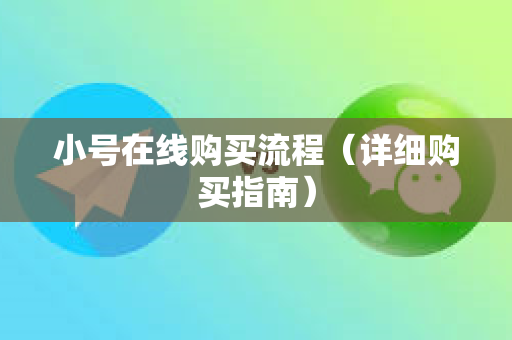 小号在线购买流程（详细购买指南）