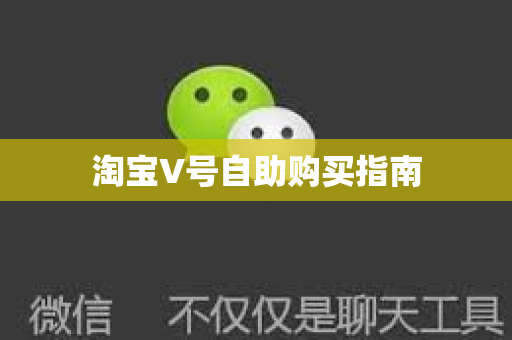 淘宝V号自助购买指南